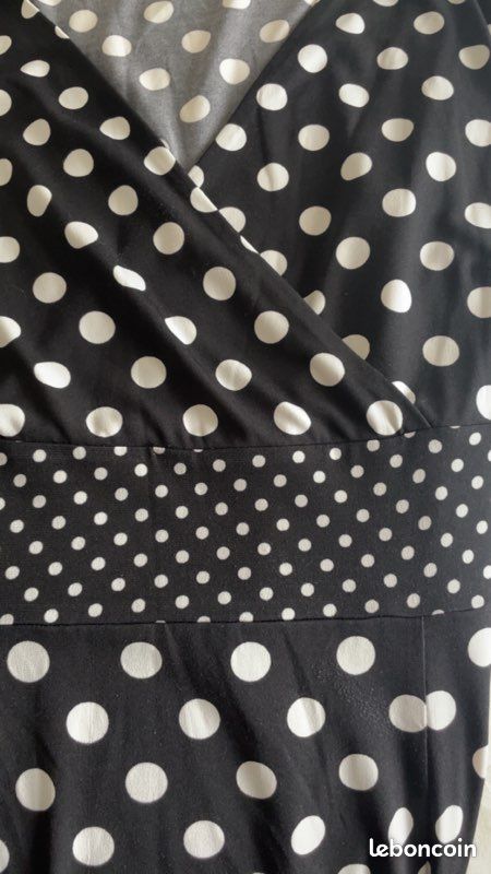 Robe noire à pois blancs Betty Barclay (image 4)