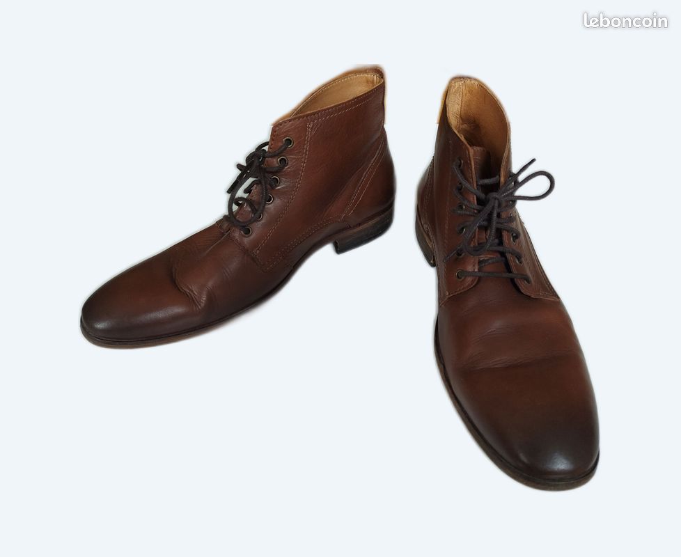Chaussures low boots en cuir, Minelli, pointure 45 (image 1)