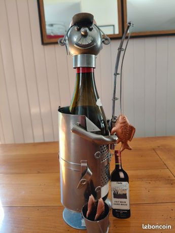 Étagère à vin Porte-bouteille décoratif léger naturel Support à