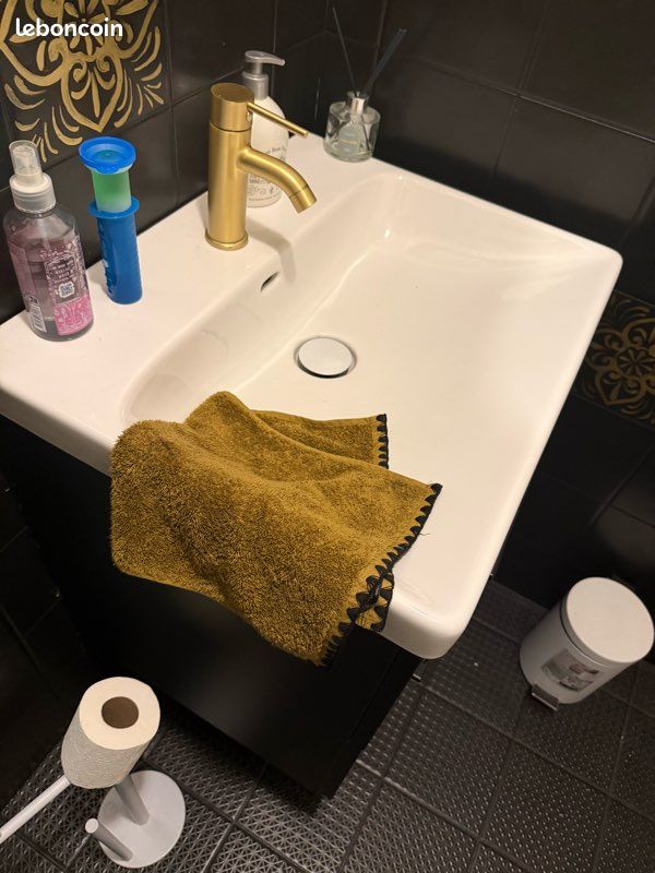 Meuble lavabo, vasque et mitigeur (image 1)
