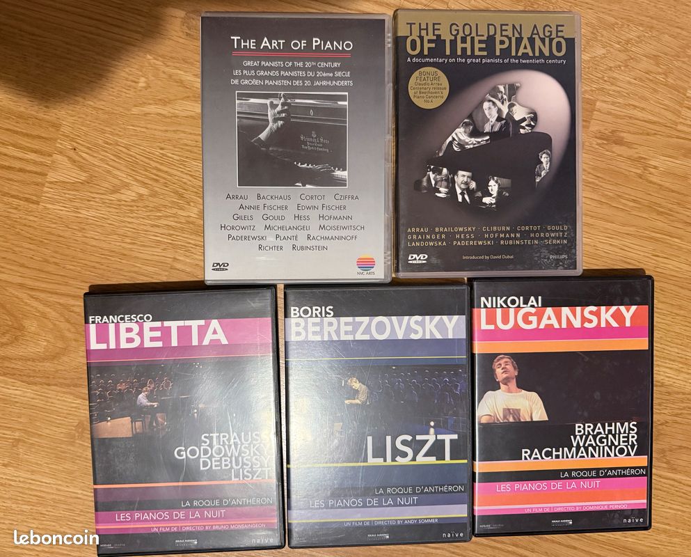 Lot de 5 DVD de piano classique (image 1)