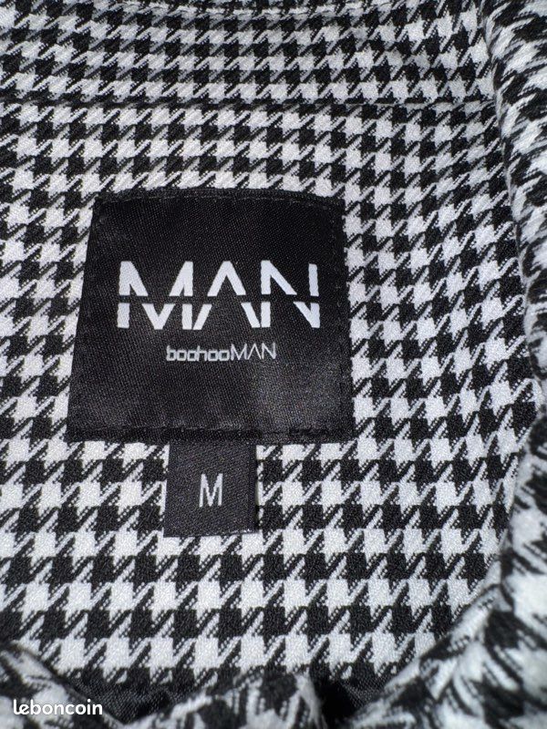Veste imprimée pieds de poule Boohoo M (image 2)