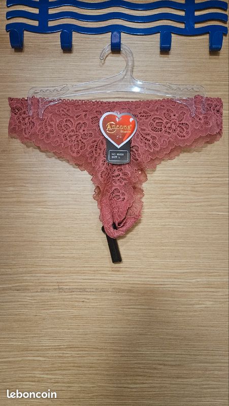 Culotte L en dentelle rose ancona lingerie lin48 (image 1)