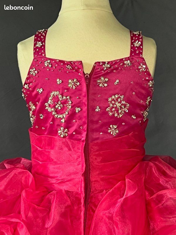 Robe de cérémonie 6 ans fushia argent 907 (image 7)