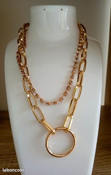 Collier Lucky Brand Laiton Double Brins Avec Pierres - Longueur 28 Pouces - Neuf Avec étiquettes