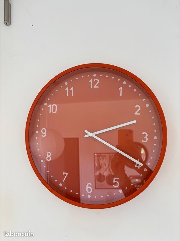 Horloge murale IKEA BONDIS orange 38cm (image 1)