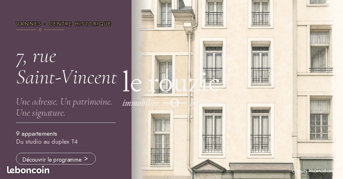 Appartement 2 pièces 33 m² · à Vannes · 33 m² · 271 000 €