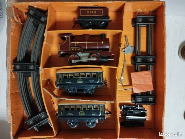 Malle Ancienne Hornby O - Train Miniature En Tôle Sérigraphiée - Pièce Rare Pour Collection