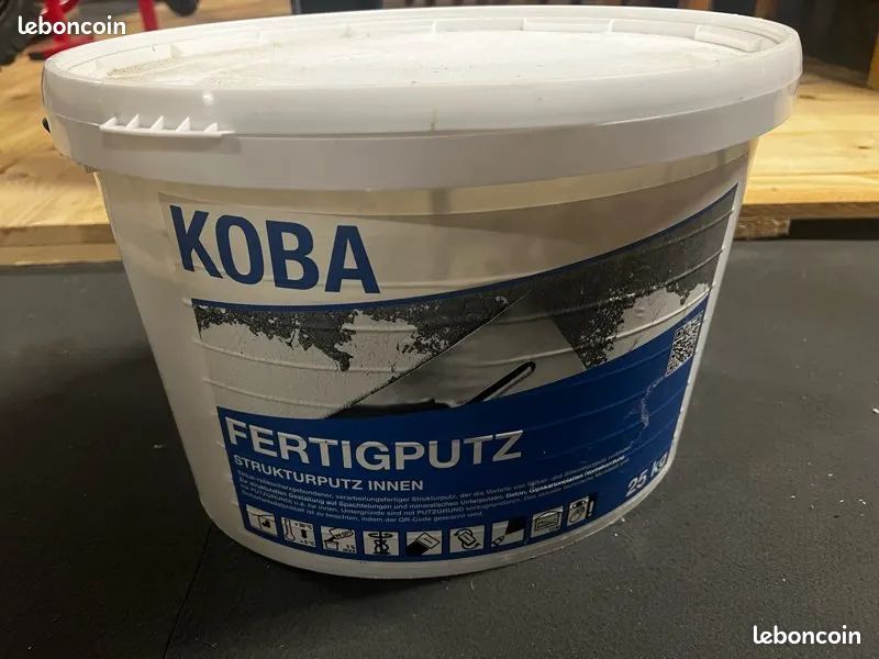 1x seau enduit prêt à l’emploi KOBA 25kgs texture blanc pour intérieur (image 2)
