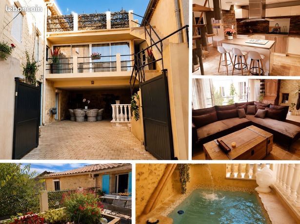A VENDRE : Maison 189 m² avec T2 indépendant, cave indépendante, piscine, spa