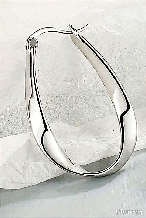 TRÈS BELLES CRÉOLES ONDULÉES. 3,21 CM de LONG. PRIX NÉGOCIABLE (image 5)