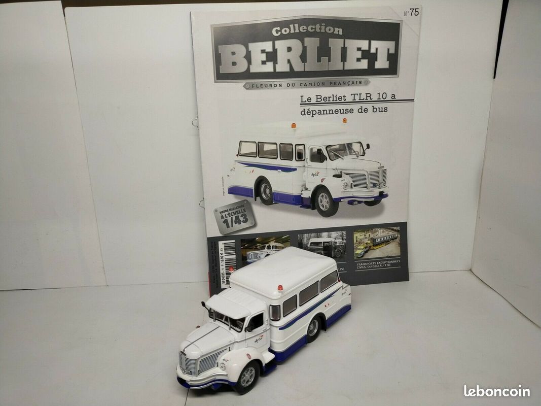 Modèle Réduit Berliet TLR 10 A Dépannouse De Bus - Échelle 1/43 - Métal + Fascicule