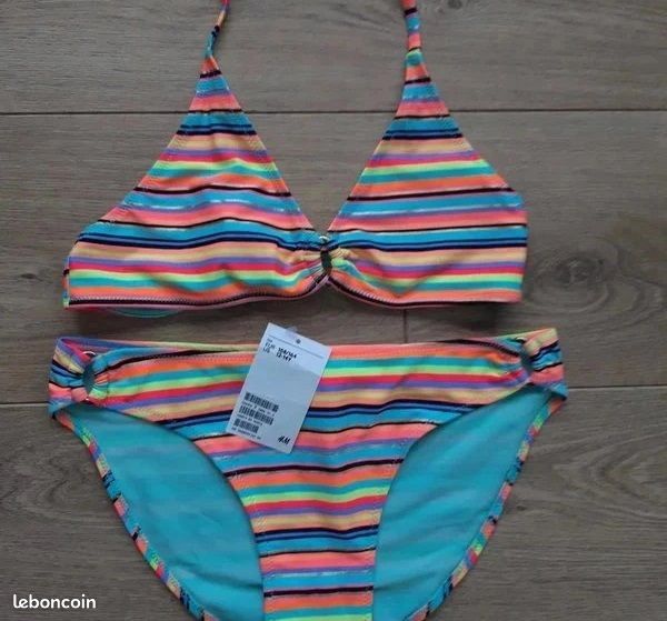 Maillot De Bain Nabaiji - Taille 14 Ans - Multicouleur - Occasion Très Bon état Pour Fille