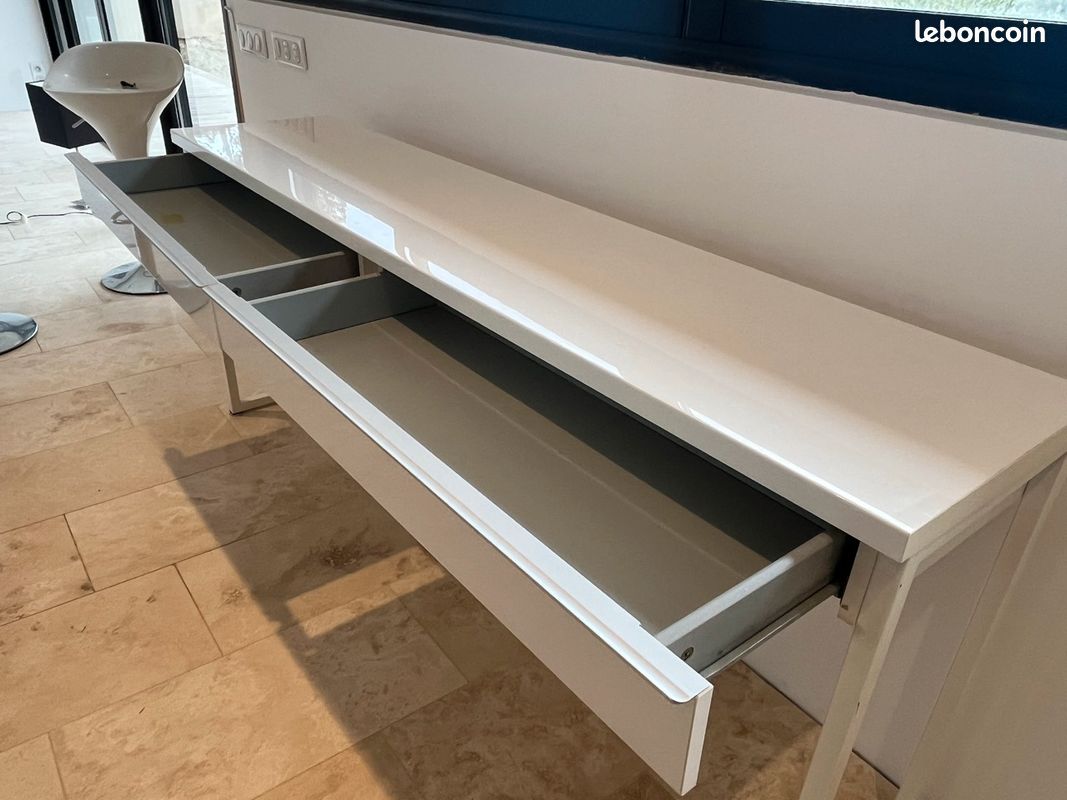 Console / bureau IKEA BESTÅ BURS – blanc laqué – 180 x 40 cm (image 5)
