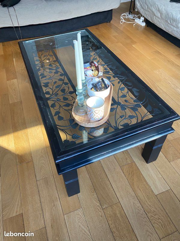 Table basse bois massif/metal (image 2)