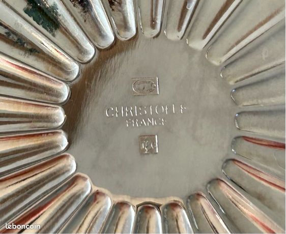 Dessous De Bouteille / Plat En Métal Argenté Christofle France, Vintage 1900, Occasion