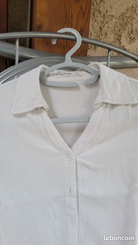 Chemise blanc cassé fille 10-11 ans (image 5)