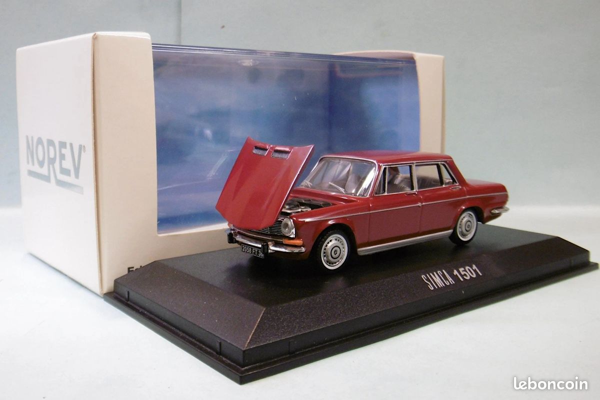 MINIALUXE Simca 1300GL Bordeaux – 1/43 – Miniature Française Rare De 1965