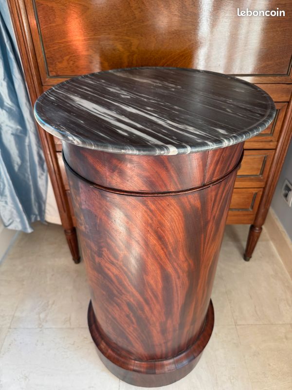 Somno Empire Acajou flammé , très beau marbre « à cuvette » Gris Turquin (rare) (image 13)