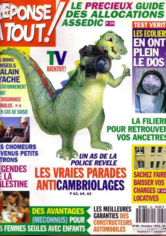 Reponse A Tout N°39 Anti-cambriolages 1993 (image 1)