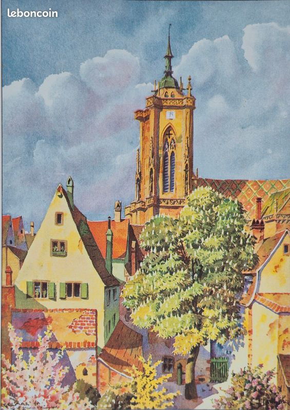 Livre COLMAR EN FRANCE 110 Aquarelles, Dessins, Eaux-Fortes par HANSI - Etat comme NEUF ( Carlos Fischer Alsace Alsatia ) (image 5)