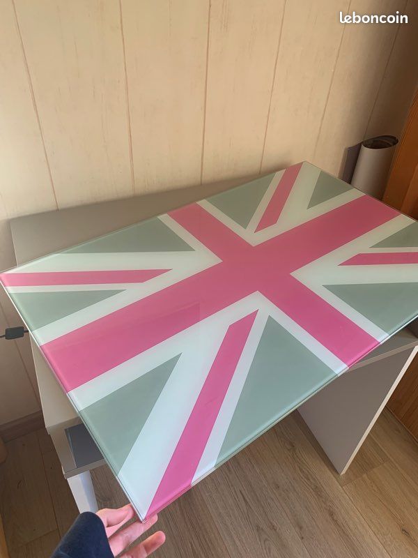 Bureau gris et blanc adolescent + plaque UK (image 3)