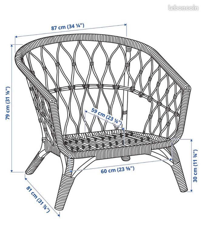 Fauteuil rotin IKEA Stockholm 2017 (image 6)