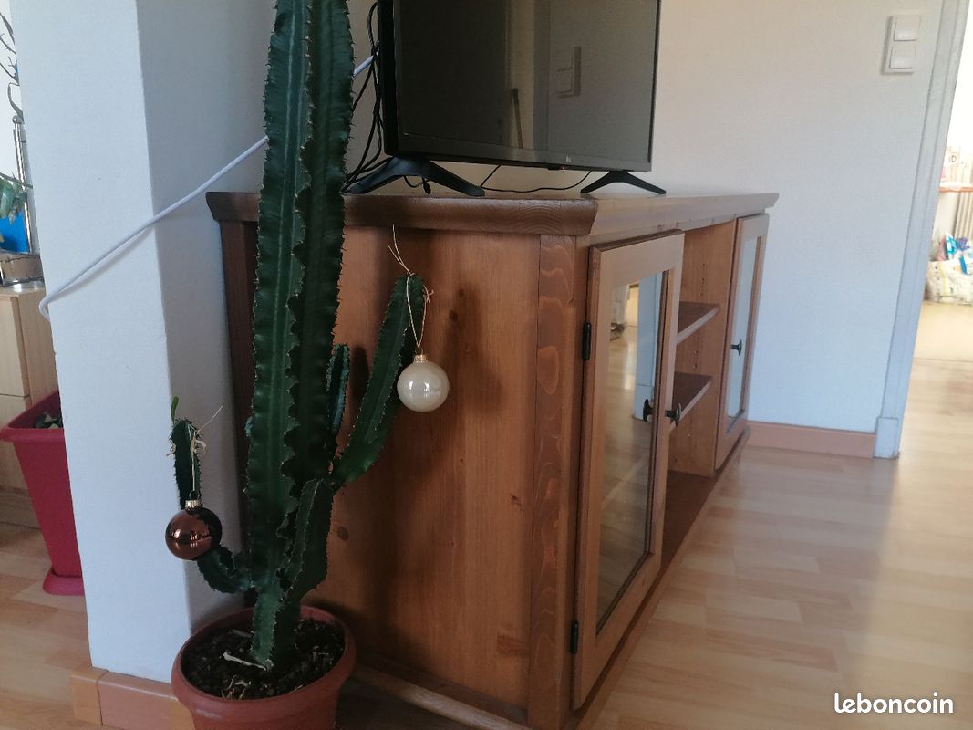 Meuble bois tv et vaisselle (image 5)