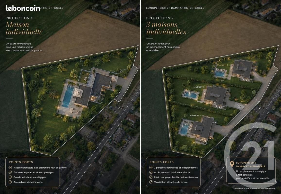 Terrain 2 379 m² Longperrier · 300 000 €