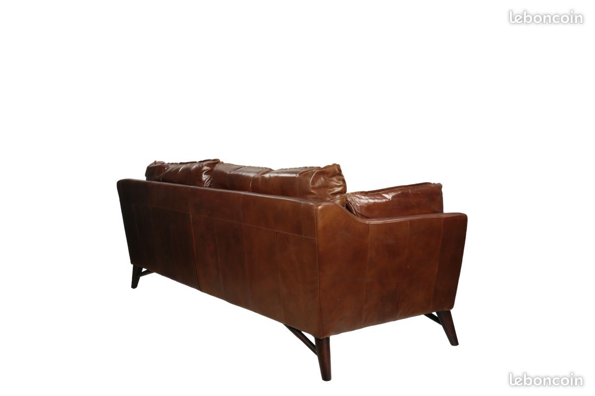 Canapé Club Scandinave en cuir - expédition gratuite - Decoduweb (image 4)
