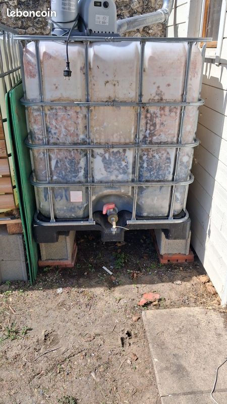 Cuve jardin 1000l avec vanne pour raccord rapide (image 1)