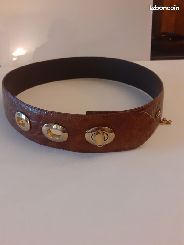 Ceinture maron facon croco (image 1)