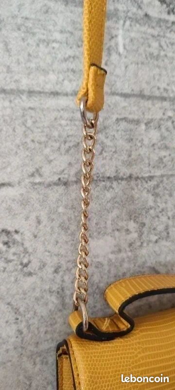 Petit sac à main Primark jaune / moutarde (image 4)