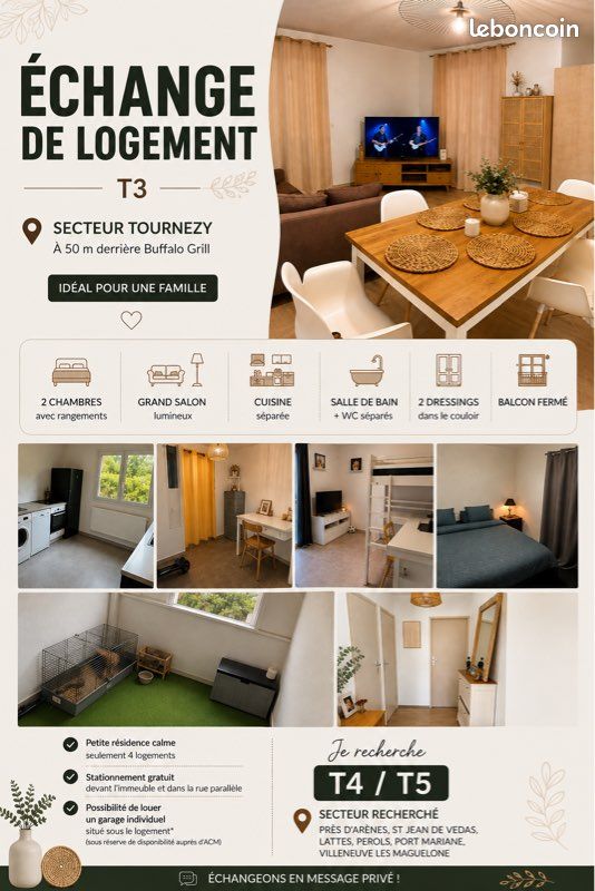Appartement 3 pièces 87 m² · à Montpellier · 87 m² · 527 €/mois