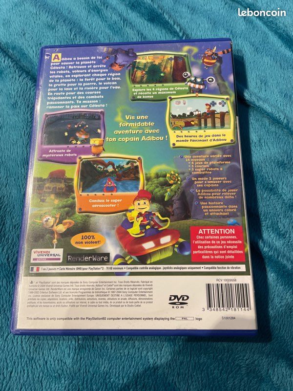 Jeu PS2 ADIBOU & LES VOLEURS D'ÉNERGIE - Version Française PAL - Bon État