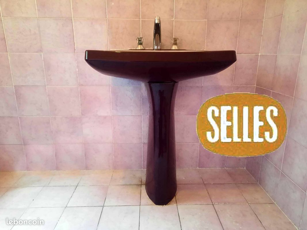 Lavabo SELLES modèle Chambord - style vintage années 70's (image 2)