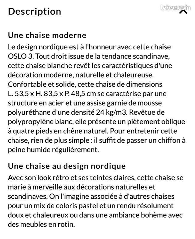 Chaises scandinaves (image 1)
