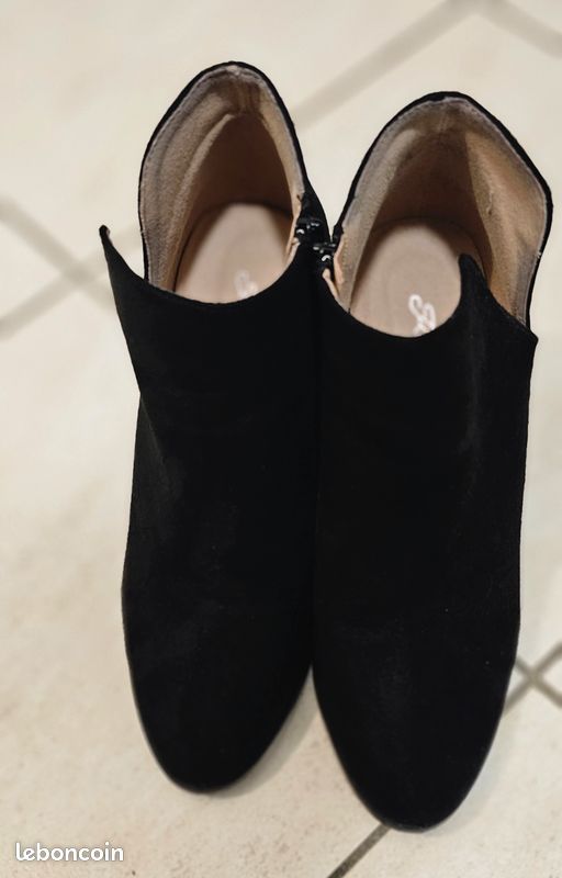 Bottines à talons compensés noir — Pointure 40 (image 4)