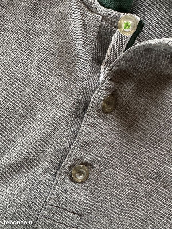 Polo Hugo Boss - Regular fit - XXL - Manches longues - Gris motifs vert (image 8)