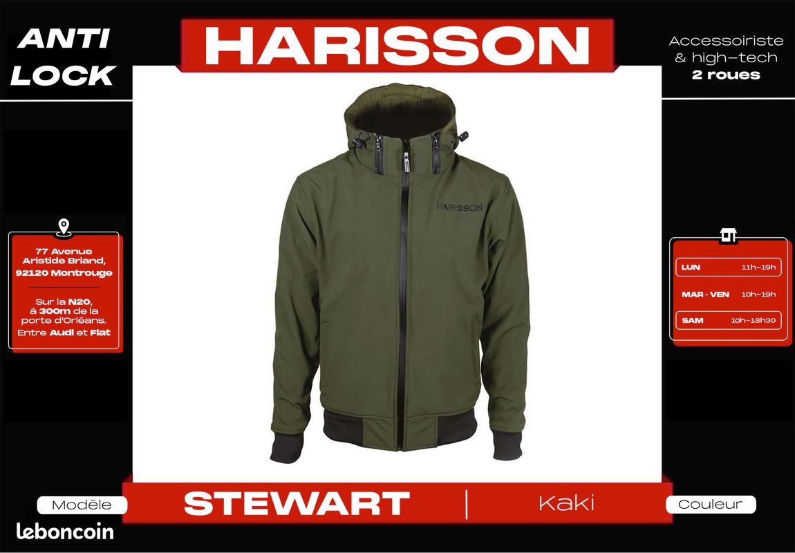 𝗣𝗿𝗼𝗺𝗼 -𝟯𝟬% Veste de moto Softshell 𝗛𝗮𝗿𝗶𝘀𝘀𝗼𝗻