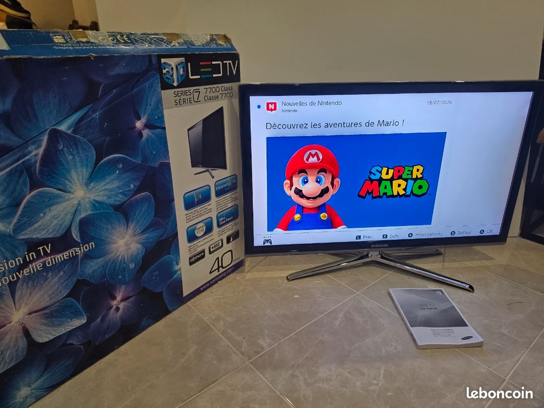 TV Samsung LED 40" (102 cm) Full HD – Design Acier Brossé / Très bon état (image 3)