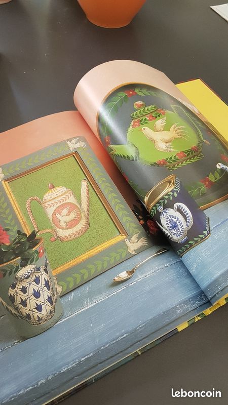 Livre pour relooking meubles decors peints ou pochoir très variés champêtres sur tous matériaux (image 9)