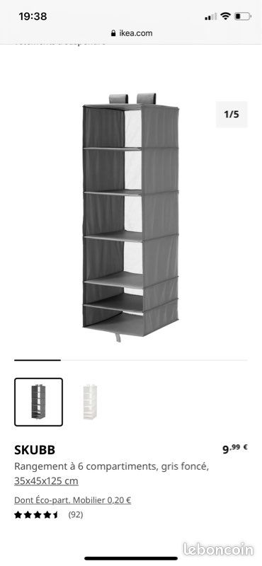 Skubb rangement pax IKEA noire (image 4)