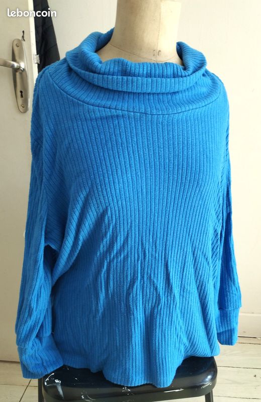 Pull femme bleu An ii vito 5XL 52 B2 (image 6)