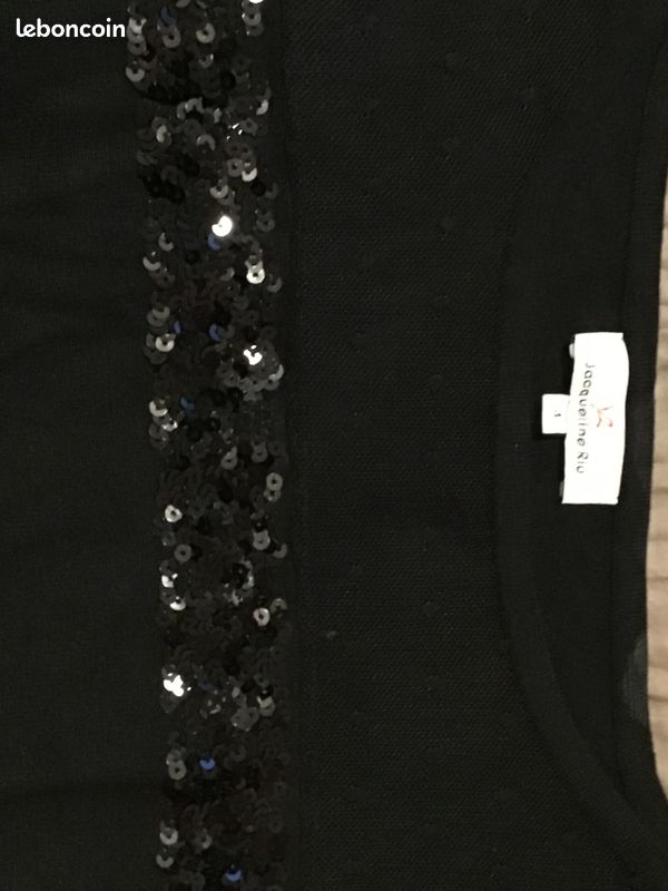 Haut noir à sequins Jacqueline Riu (image 3)