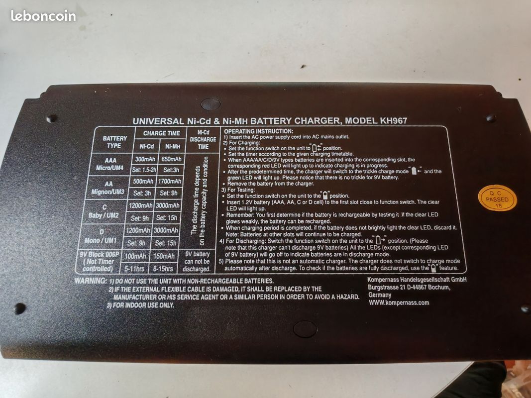 Chargeur d'accumulateurs universel avec temporisateur (image 4)