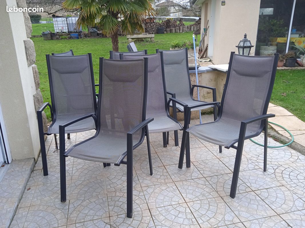 CHAISES DE JARDIN - lot de 6 + 1 gratuite - 200 eur le lot (image 1)