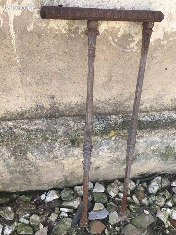 Rare Barreaux d escalier et rare / main courante le tout en fonte (image 8)