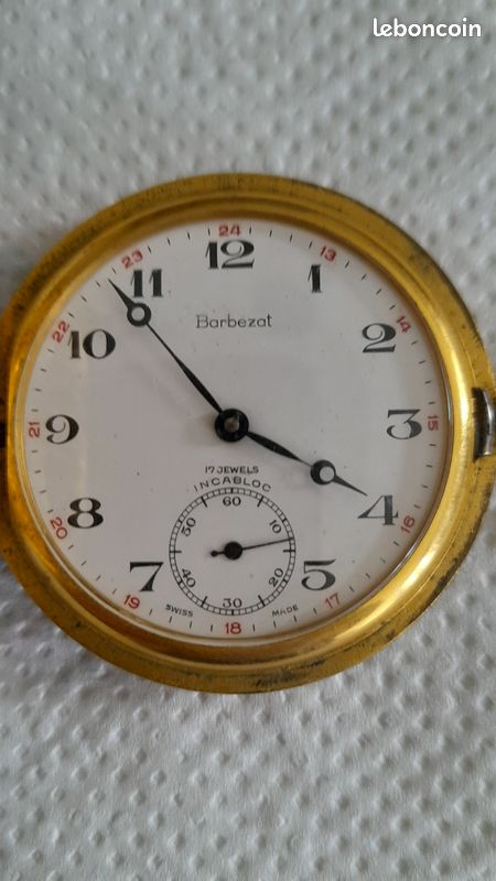 Montre De Poche Zenith Chronographe 17 Rubis - 52,5 Mm - Suisse Vintage - Occasion Bon état