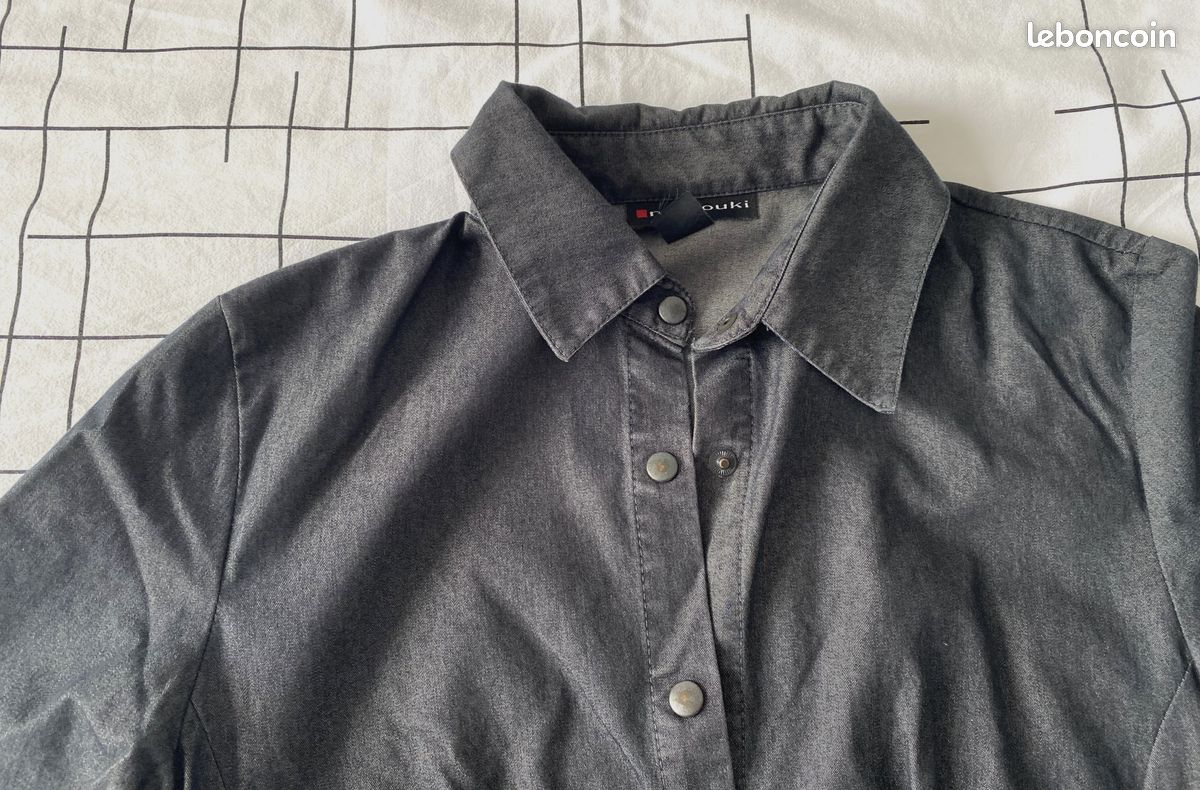 Ensemble veste et jupe longue gris anthracite Taille 38 (image 3)